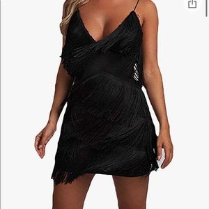 Women Tassel Party Dress 1920s Gatsby Fringed Flapper Dress